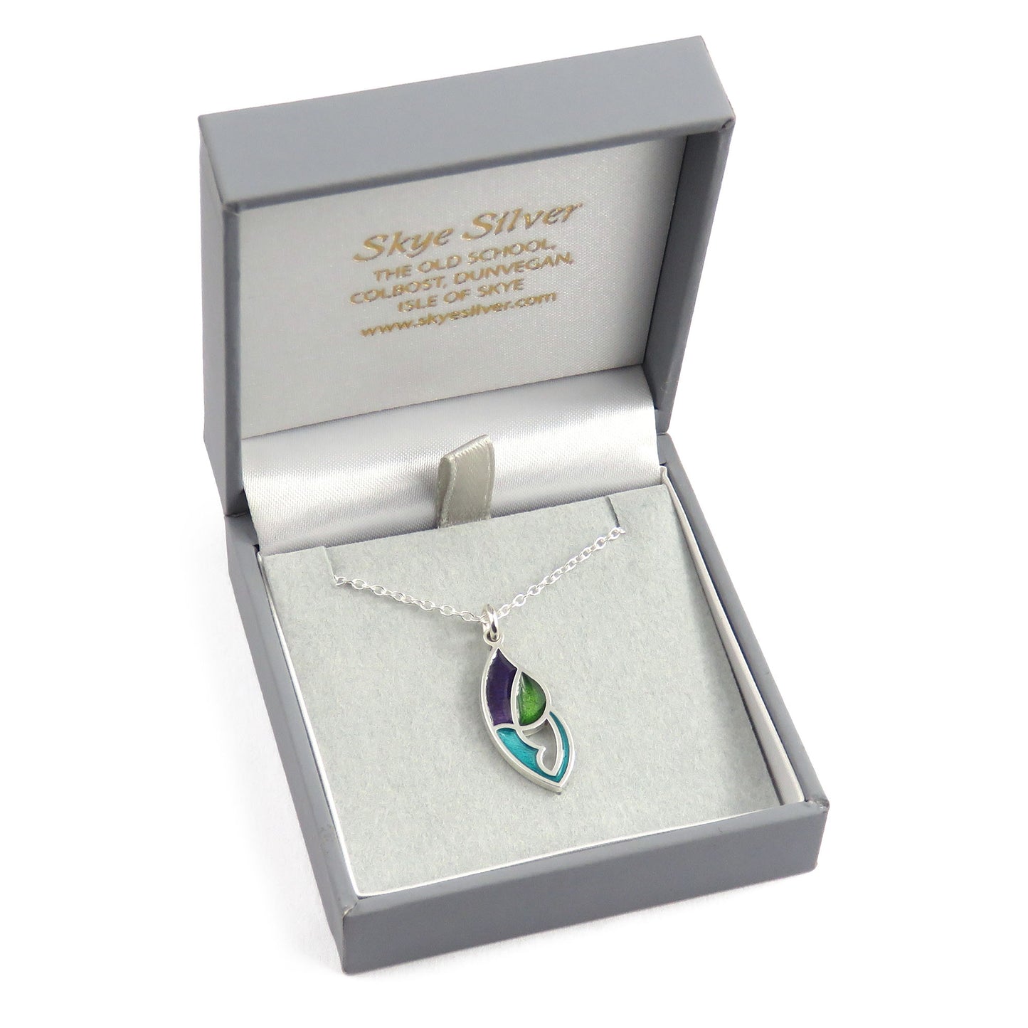 Scotland's Thistle Baby enamel silver pendant necklace