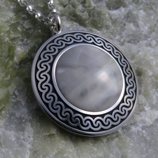 Skye Marble silver pendant necklace - stone #26