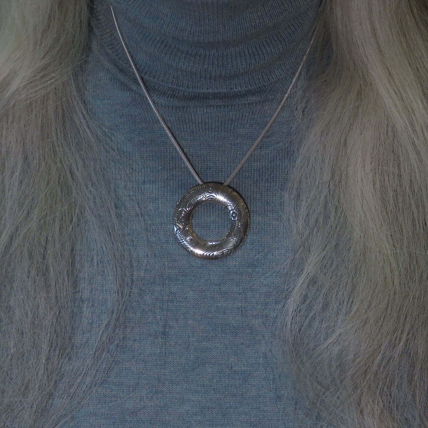 Fairy Ring 2 silver pendant necklace