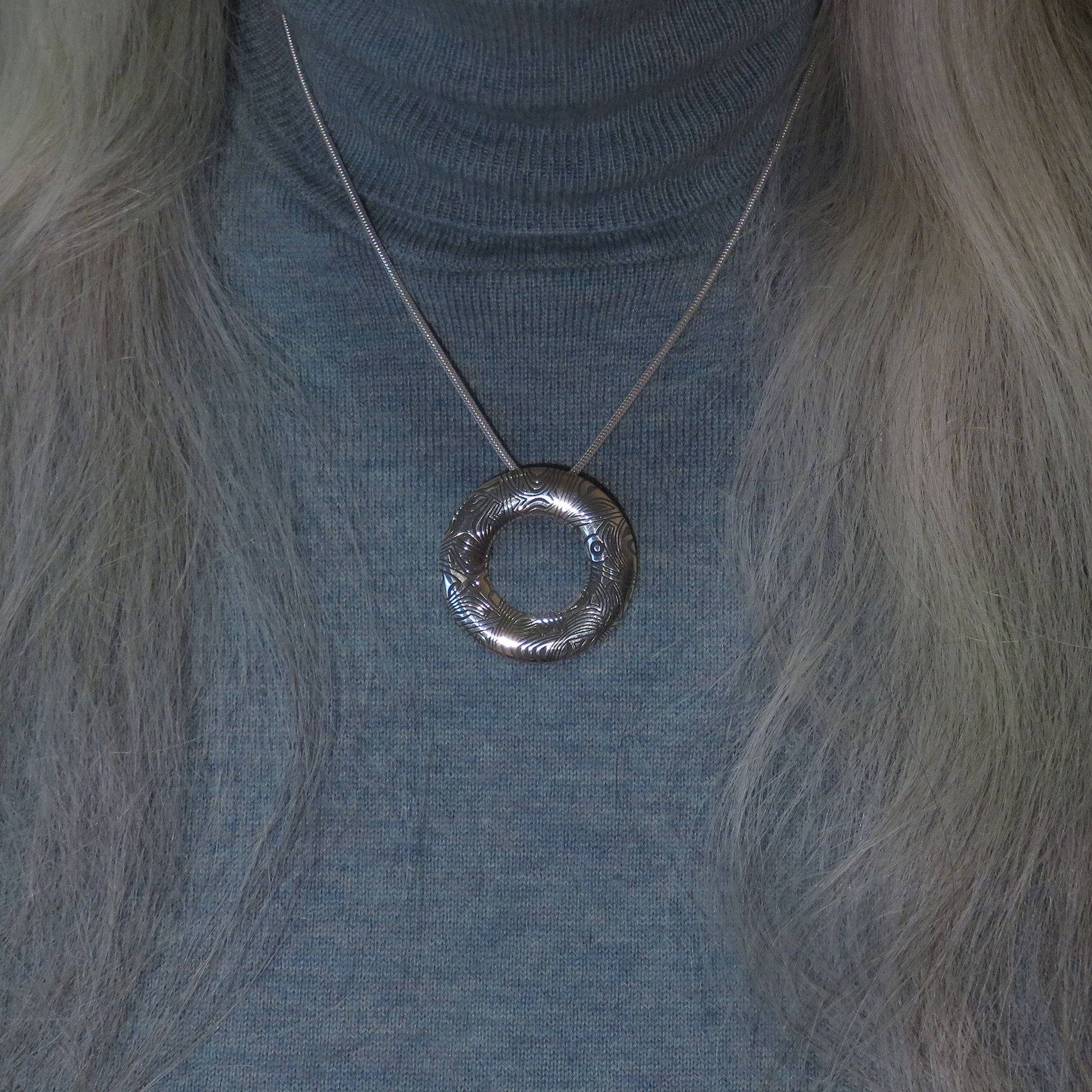 Fairy Ring 2 silver pendant necklace