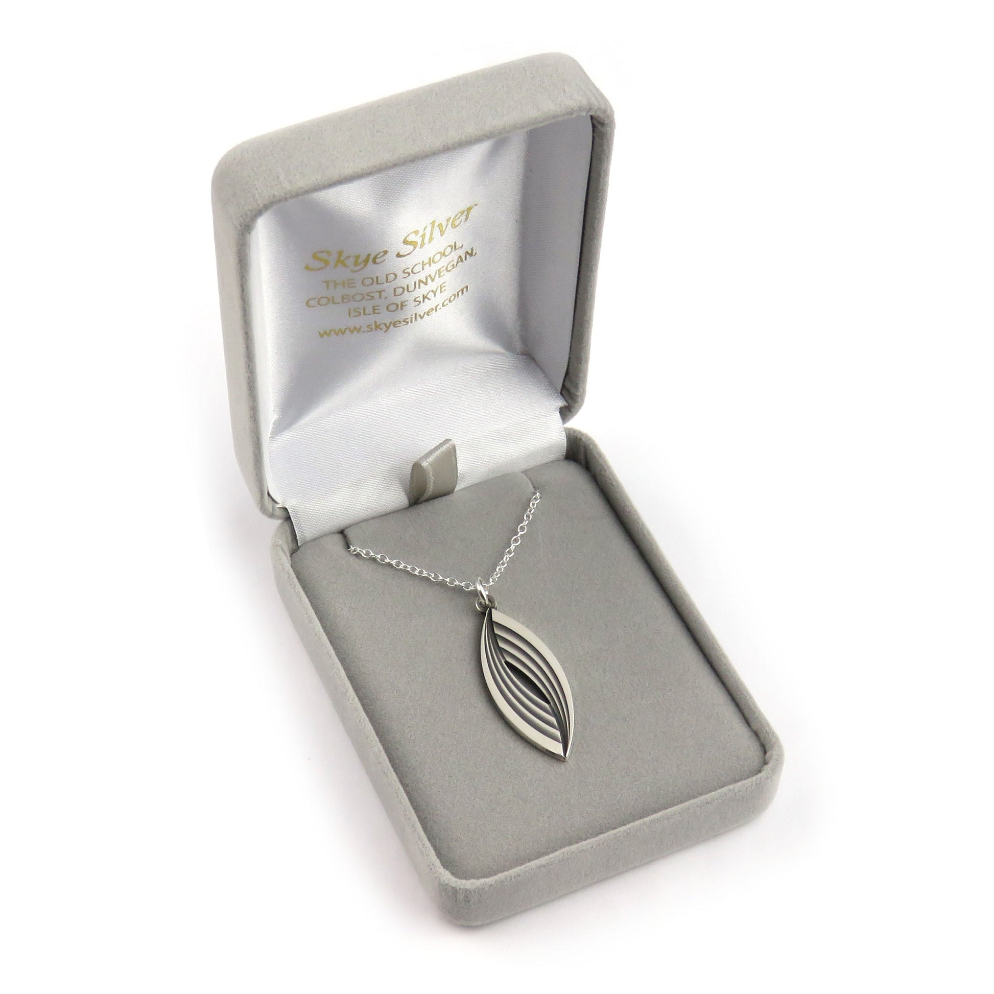 Laser 2 silver pendant necklace