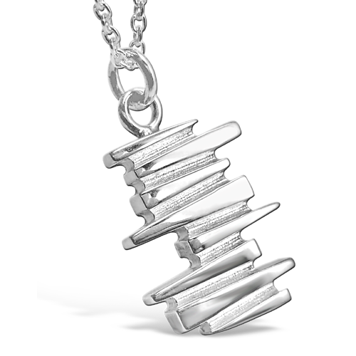 Rocky Cliff silver pendant necklace