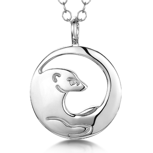Skye Otter silver pendant necklace