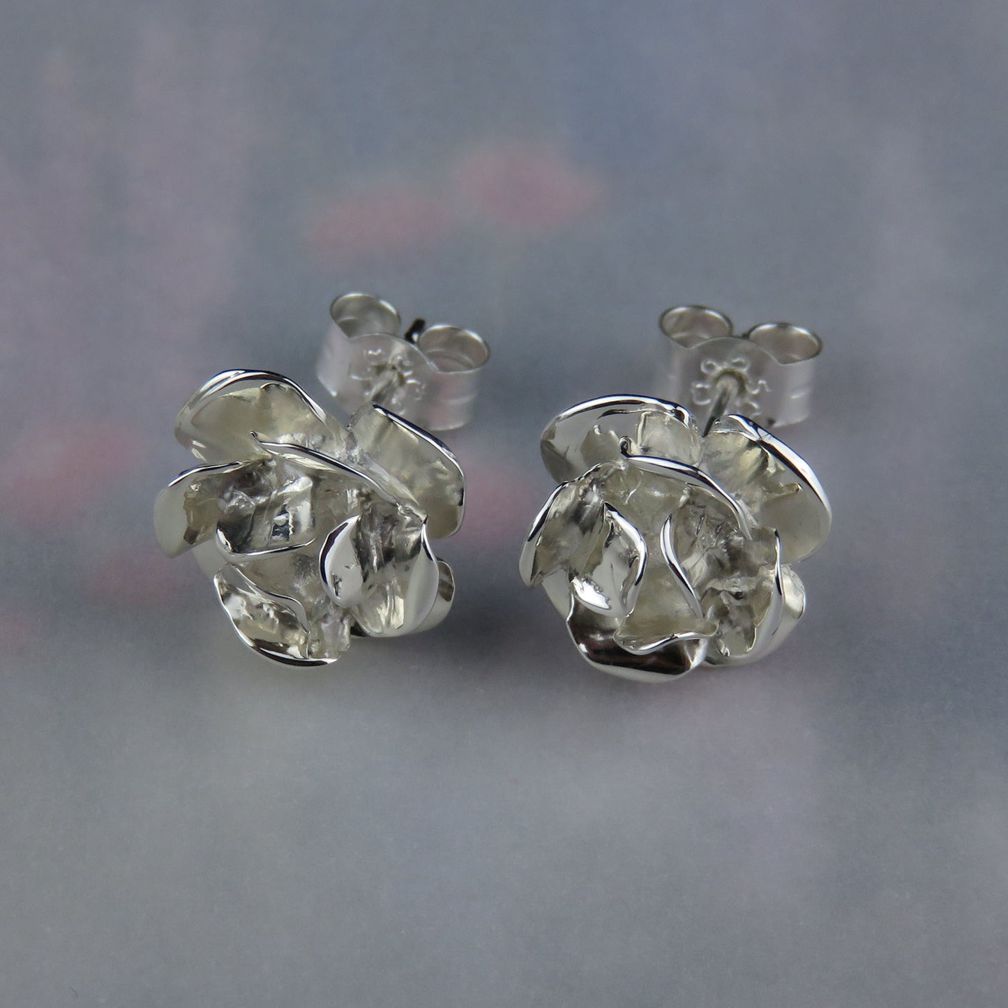 Skye Rose silver stud earrings