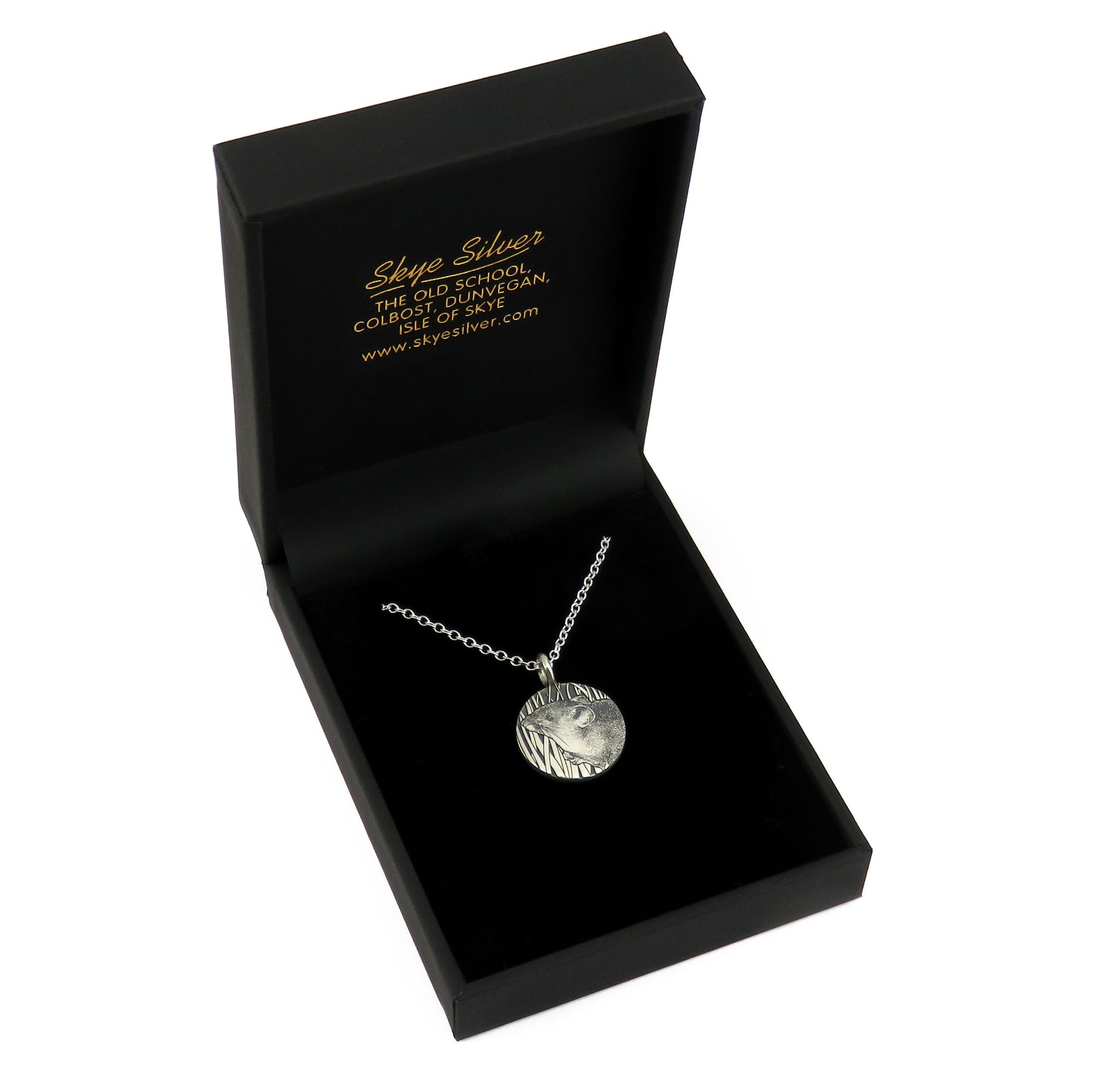 To a Mousie silver pendant necklace with Robert Burns' poem