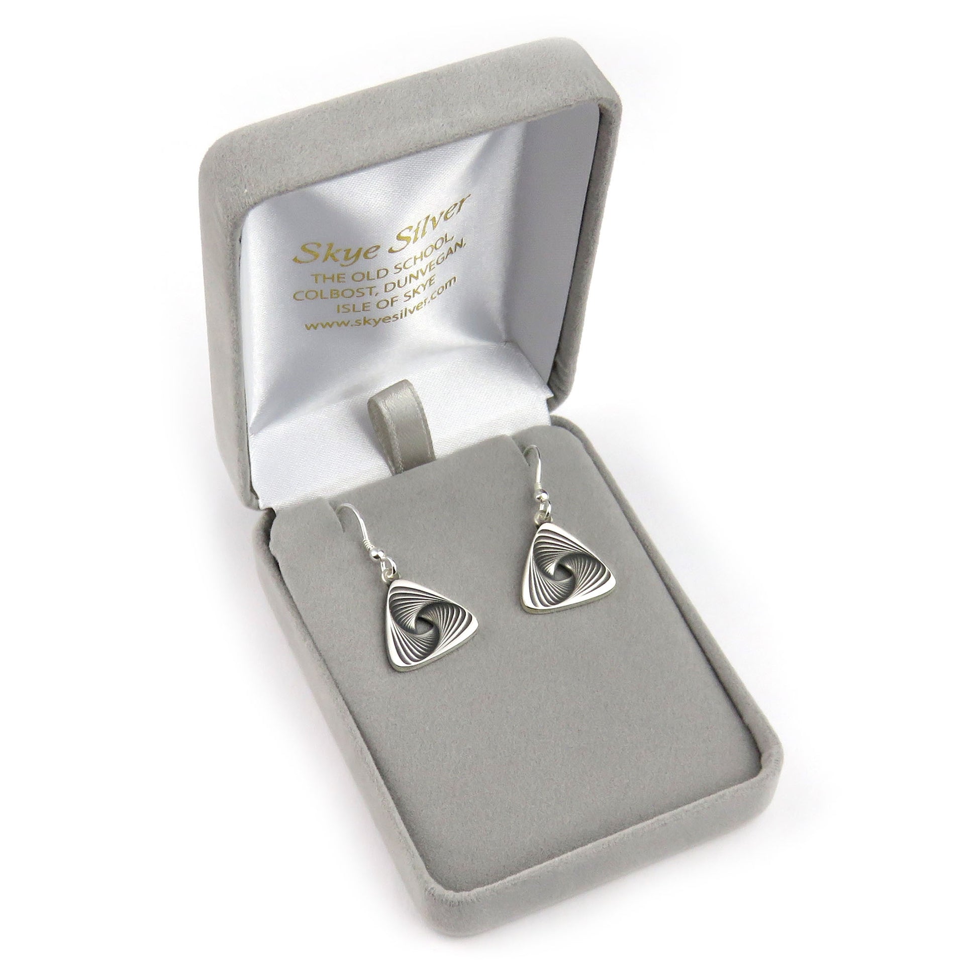 Vortex silver dangle earrings