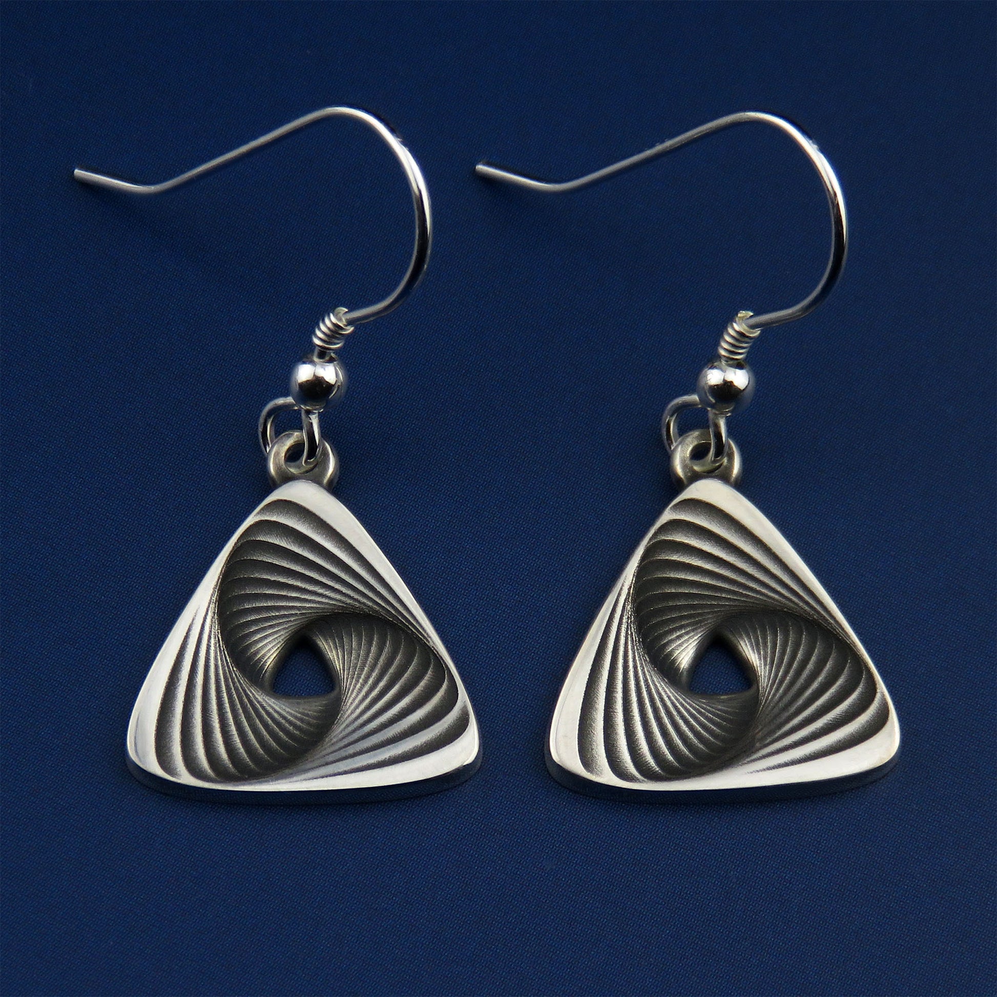 Vortex silver dangle earrings