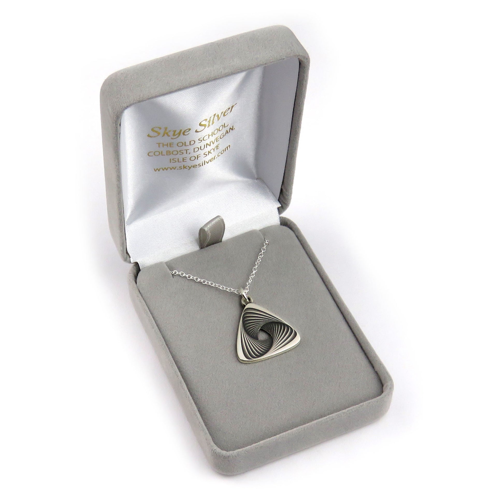 Vortex silver pendant necklace