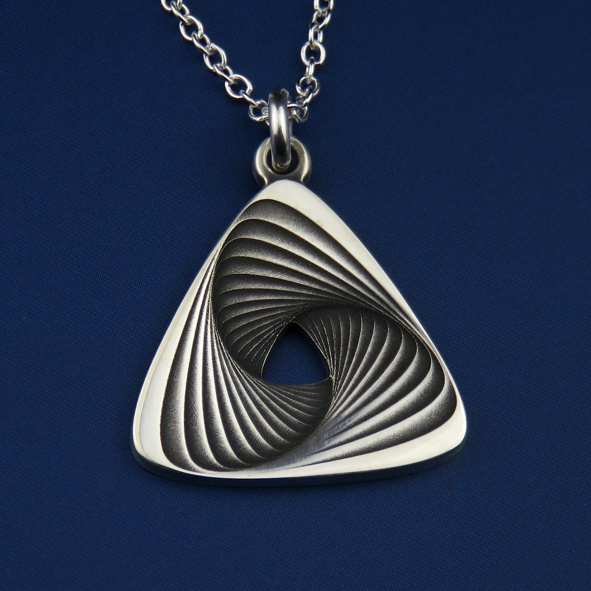 Vortex silver pendant necklace