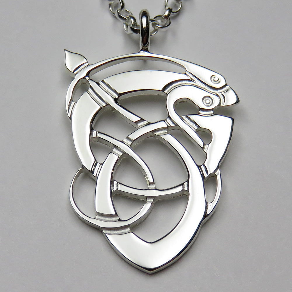 Kells Serpent silver pendant necklace