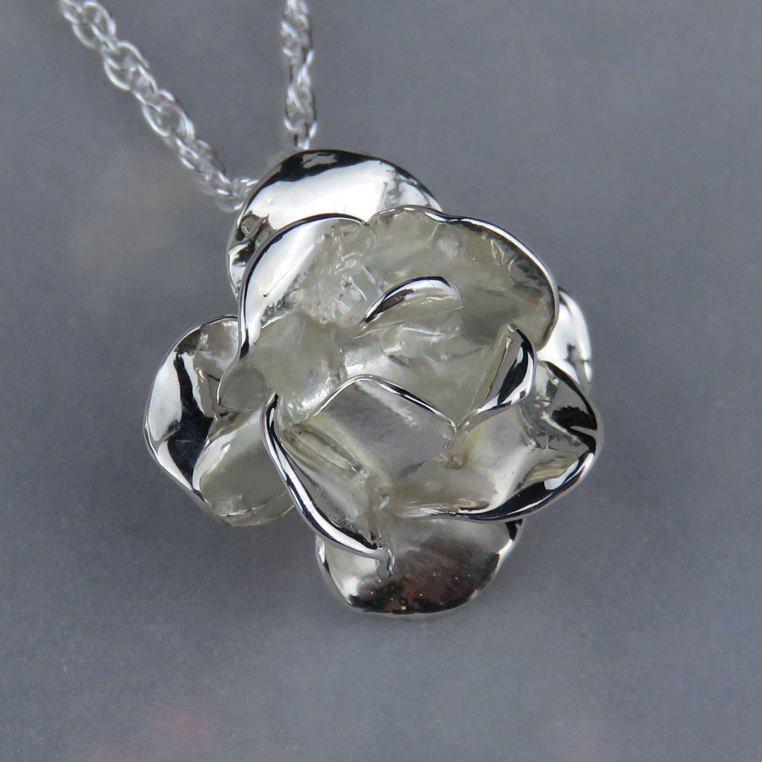 Skye Rose silver pendant necklace