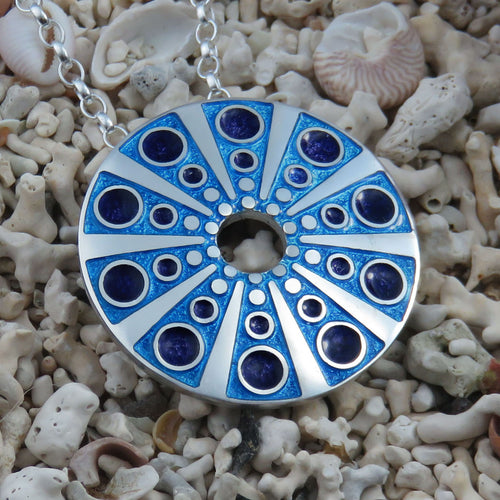 Sea Urchin enamel pendant