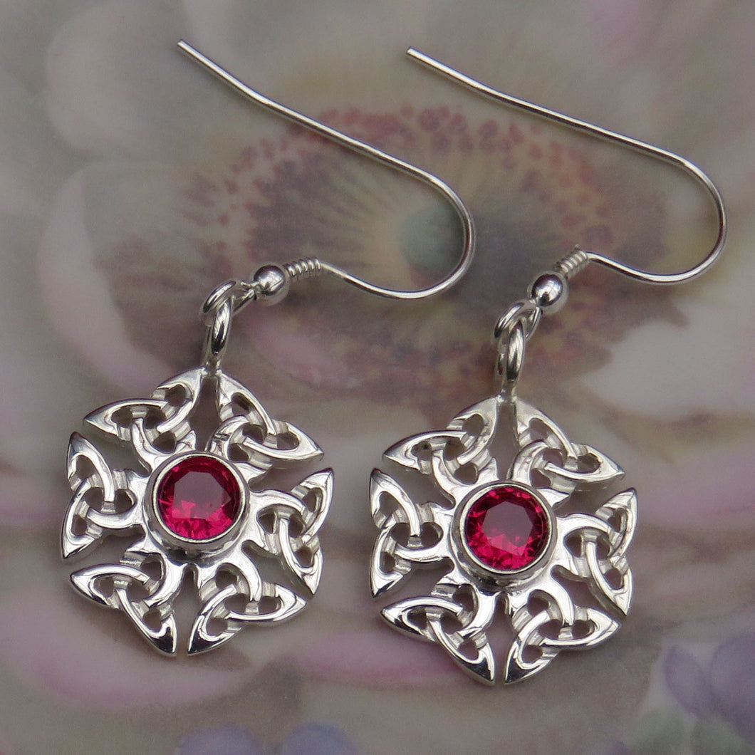 Ruby Birthstone earrings