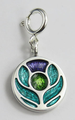 Thistle charm with boltring fastener