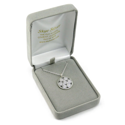 Aberlemno Spirals silver pendant necklace