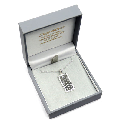 Art Nouveau Thistle silver pendant necklace