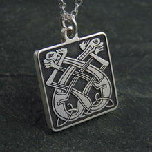 Celtic Dogs silver pendant necklace