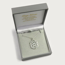 Celtic knotwork silver pendant necklace