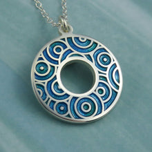 Fairy Pools enamel silver pendant necklace