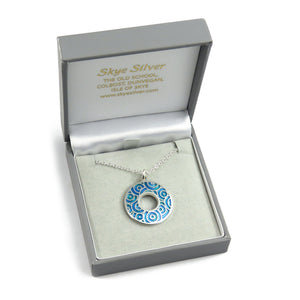 Fairy Pools enamel silver pendant necklace