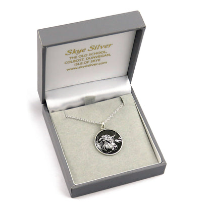 Images of Scotland - Highland Cow silver pendant necklace