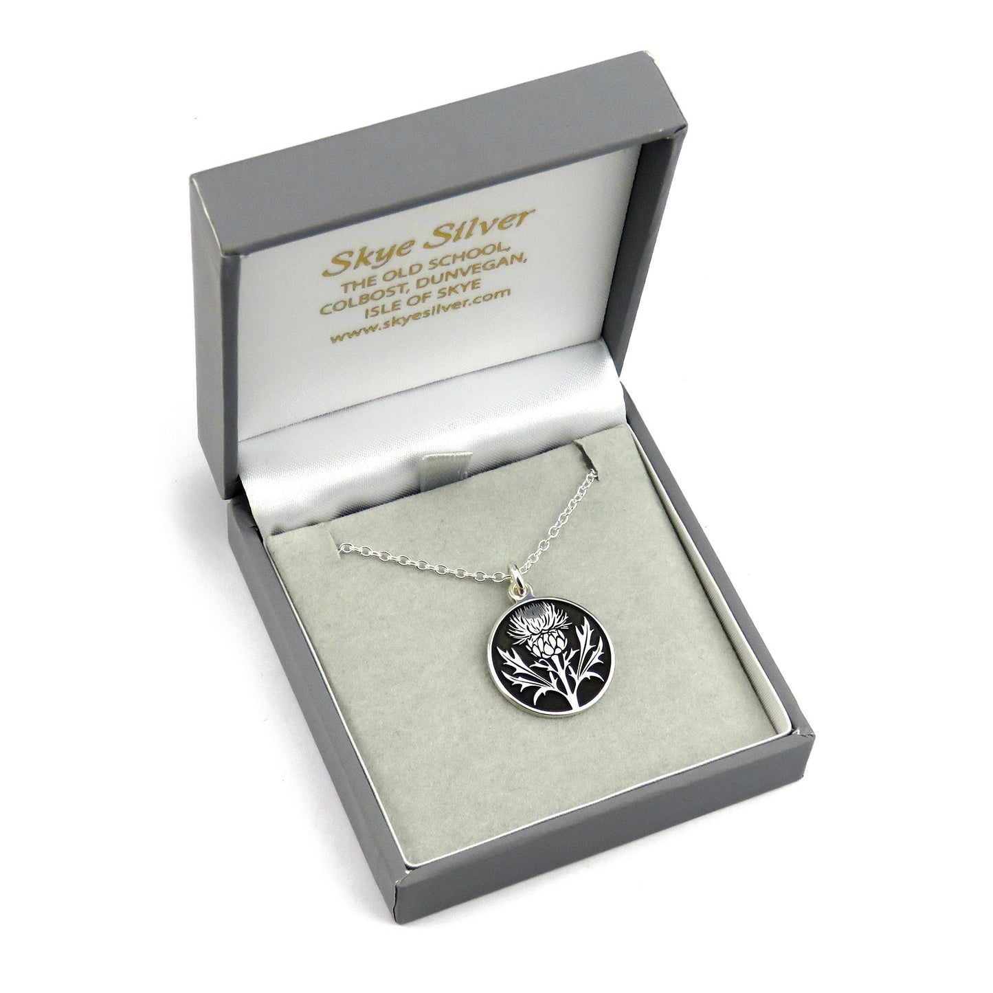Images of Scotland - Thistle silver pendant necklace