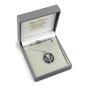 Images of Scotland - Thistle silver pendant necklace
