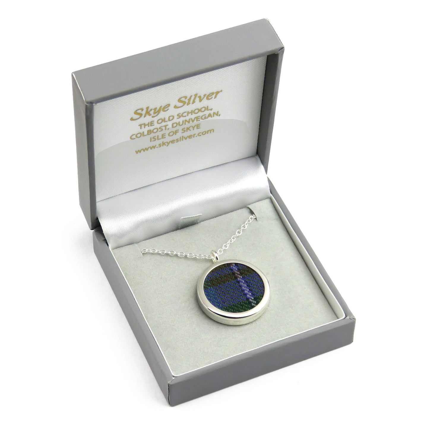 Isle of Skye tartan silver pendant necklace