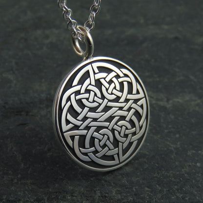 Kells Knotwork silver pendant necklace