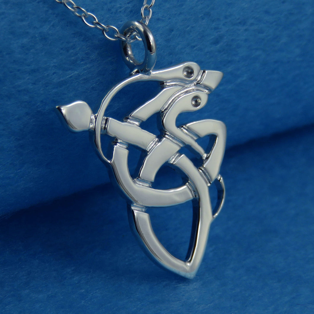 Kells Serpent silver pendant necklace