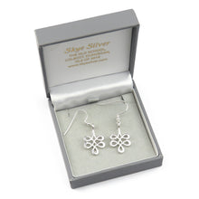 Knotwork drop silver dangle earrings