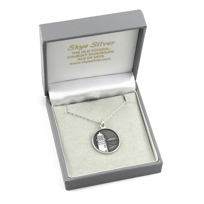 Neist Point Lighthouse silver pendant necklace