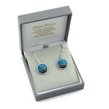 Northern Lights enamel silver dangle earrings