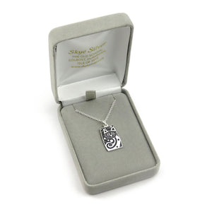 Quirky Cat silver pendant necklace