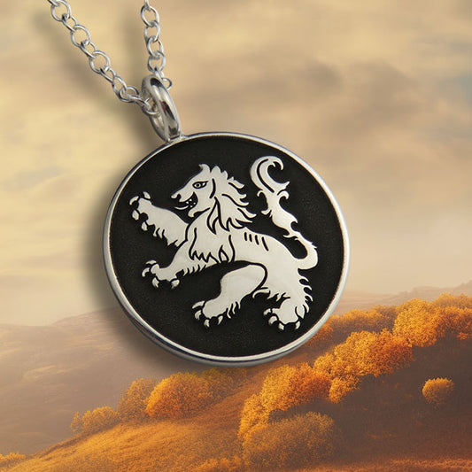 Scotland's Lion Rampant silver pendant necklace