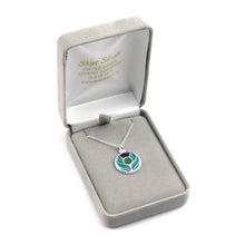 Scotland's Thistle enamel silver pendant necklace - bigger version