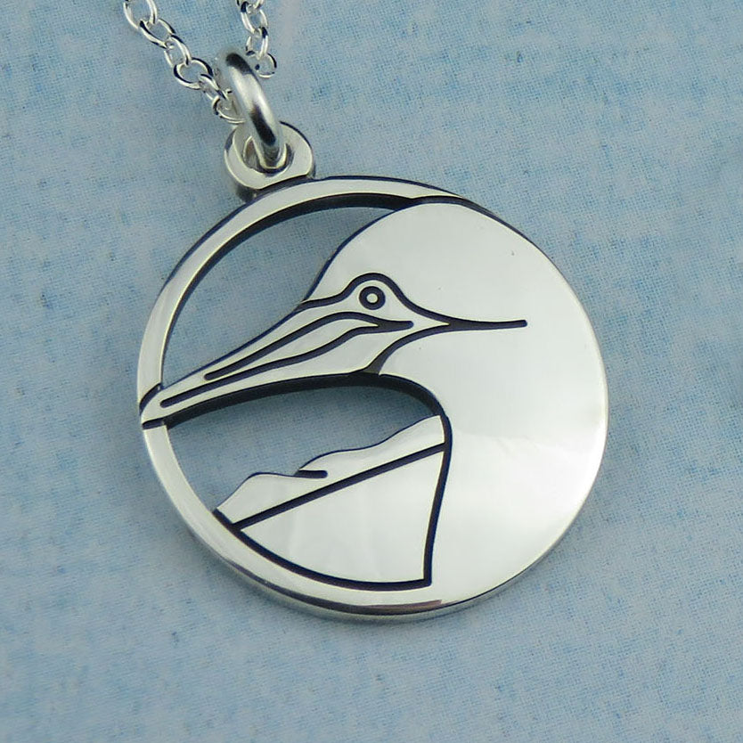 Skye Gannet silver pendant necklace