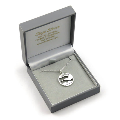 Skye Heron silver pendant necklace