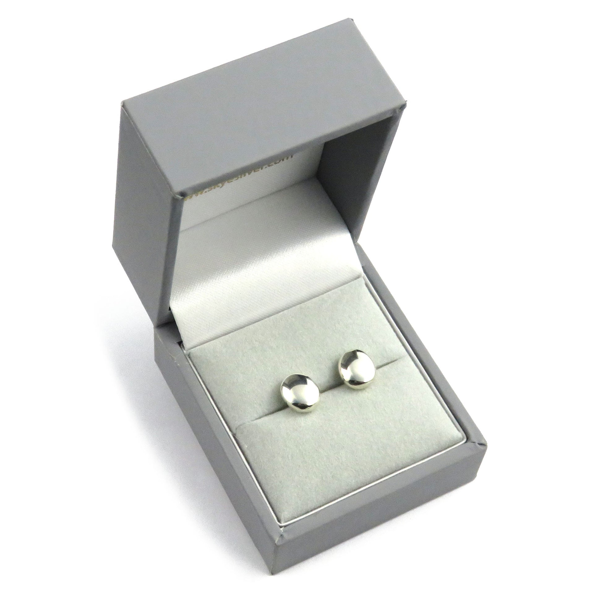 Skye Pebble silver stud earrings