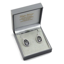 Starry Night silver dangle earrings for Christmas