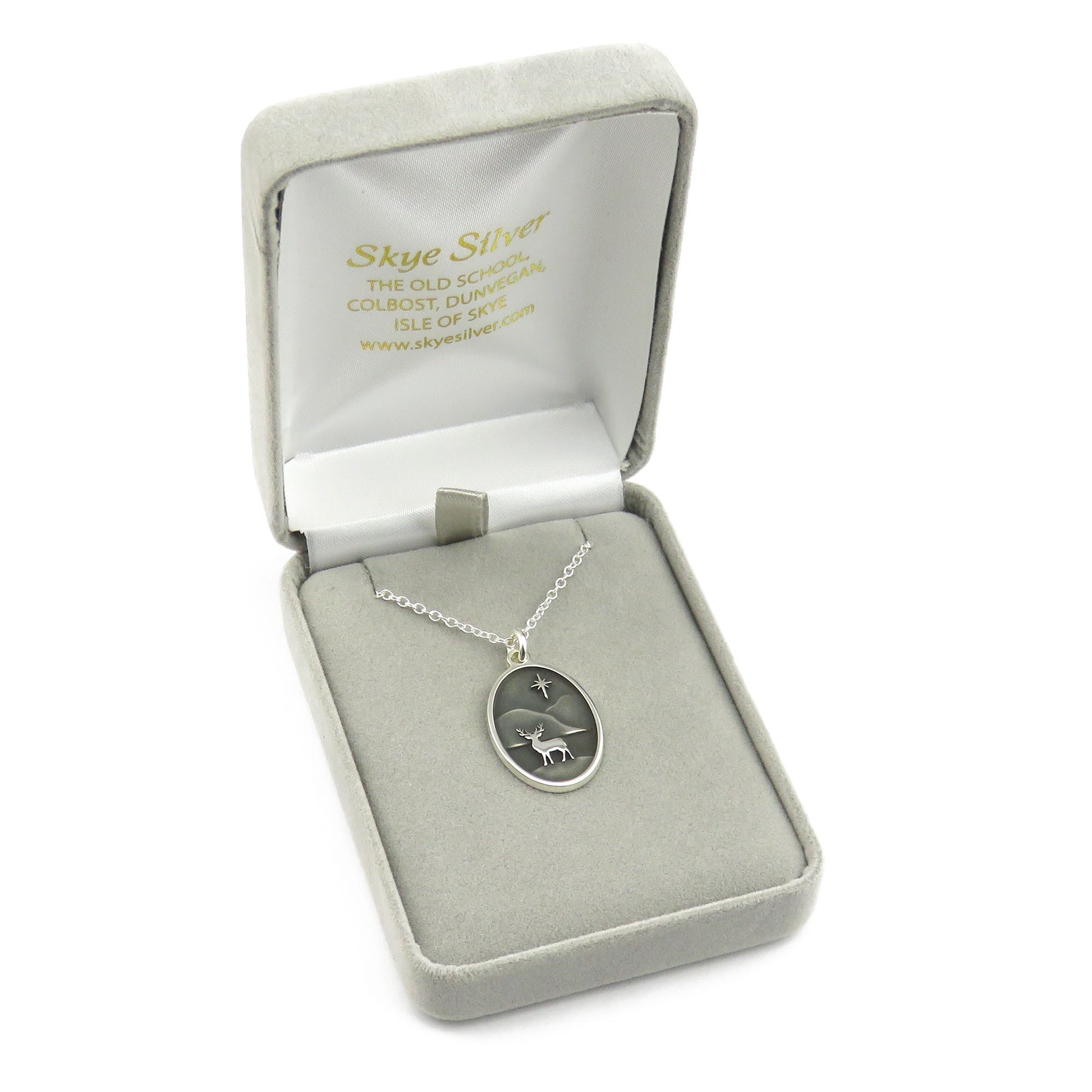 Starry Night silver pendant necklace for Christmas