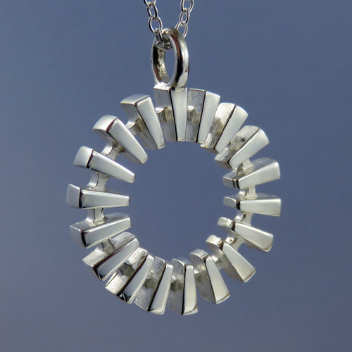 Suncatcher silver pendant necklace