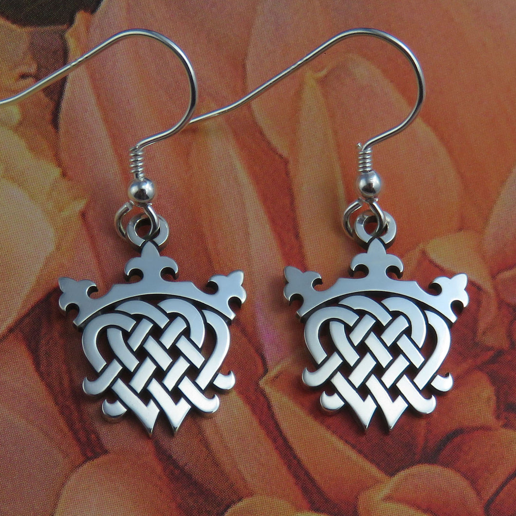 The Luckenbooth silver dangle earrings