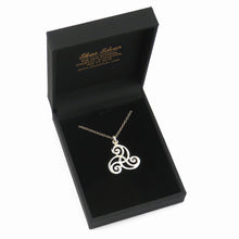 Triskele Interlace Gold Pendant Necklace