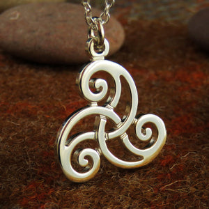 Triskele Interlace Silver Pendant