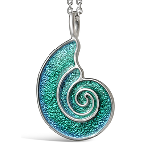 Seashell Enamel Pendant