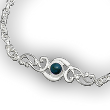 Scroll Birthstone Bracelet - December (Turquoise)