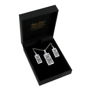 Mackintosh Rose Pendant & Earrings Set