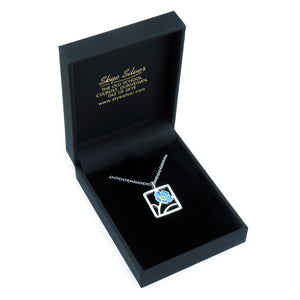 Forget-Me-Not Pendant (square) - 1111P