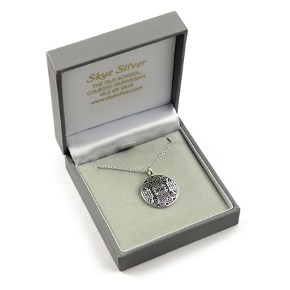 Birds from the Book silver pendant necklace